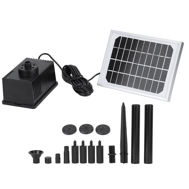 Solar Pond Fountain, 1.8W 9V Solar Brushless Solar Fountain, Intelligent For Water Cycle