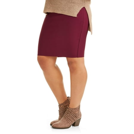 Junior's Plus Sweater Bandage Slimming Pencil Skirt