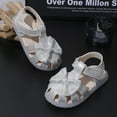 thumbnail image 6 of Girl Sandals Beach Sandal Summer Footwear Small Children Solid Color Headband Bow Tie On Shoes With Flip Flops, 6 of 6