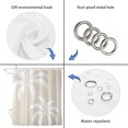 thumbnail image 7 of Small Stall Shower Curtain 48x72 Inch Narrow Half Size Cream Palm Tree Bath Curtains Bathroom Decor, Coastal Tropical Summer Coconut Plants Waterproof Fabric Shower Curtain Set with Hooks 48 Inch, 7 of 7