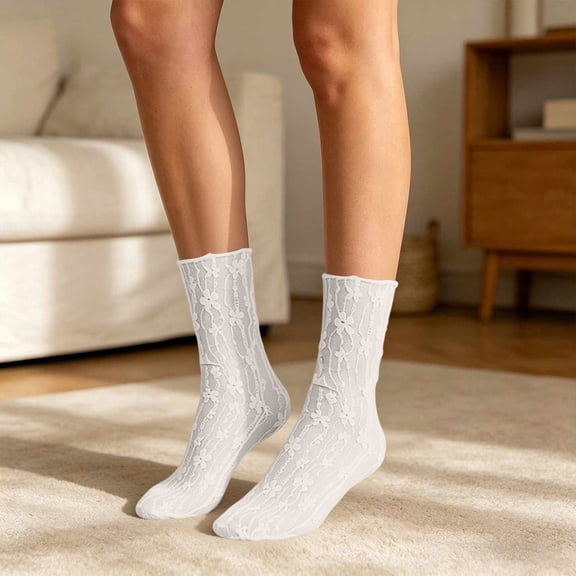 Neewe Lace Trim Ankle Socks For Women Pairs ruffle socks women - Breathable Ankle Women Socks