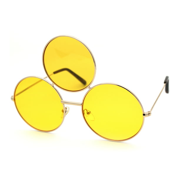 SA106 - Funky 3rd Eye Three Lens Round Circle Lens Hippie Sunglasses ...