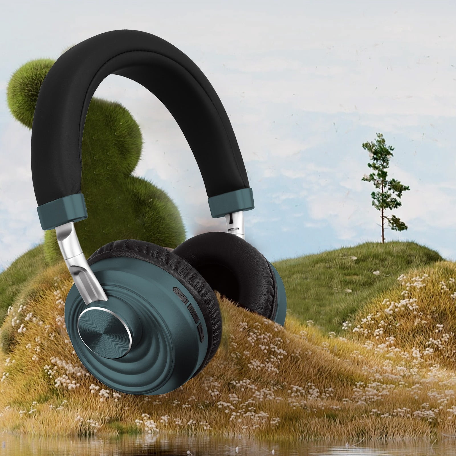 Wireless Headset with Mic for Work, Bluetooth Headset with Microphone (AI Noise Cancelling) & Charging Base, Wireless Headset for Work from Home/Office/Call Center/PC/Computer/Laptop/Teams/Zoom/Skype