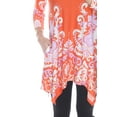 thumbnail image 3 of White Mark Women's Damask Print 3/4 Sleeve Tunic Top, 3 of 4
