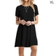 thumbnail image 1 of Vestido Mujer Verano Camiseta Larga Vestido De Manga Corta De Color Sólido, Negro, XL tholdsy AP001906-14, 1 of 4