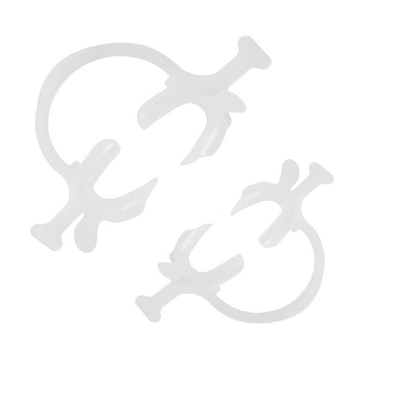 Dental Cheek Lip Retractor Mouth Opener Cheek Expanders C-Shape Mouth Retractor with Handle White 2 Pcs (S L)