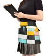 thumbnail image 2 of Yayeee Waist Apron with Pockets for Cooking Waterproof Half Server Aprons, Yellow Checkered Pattern, 2 of 7