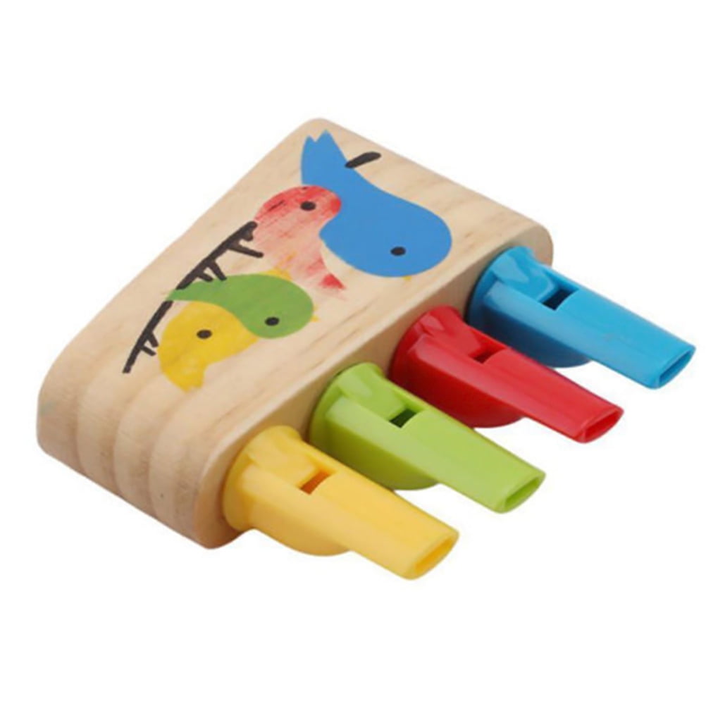Baby Wooden Toys Rainbow Panpipe Whistle Musical Instruments Toys L 