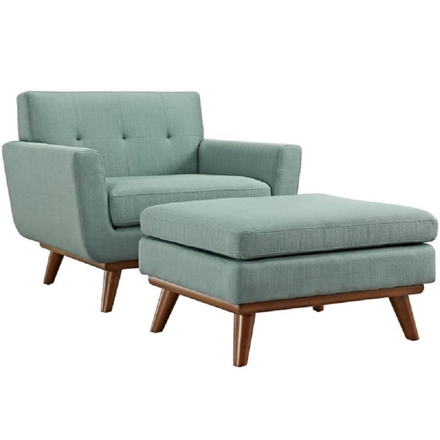 Hawthorne Collections Chaise d'Appoint avec Pouf en Laguna
