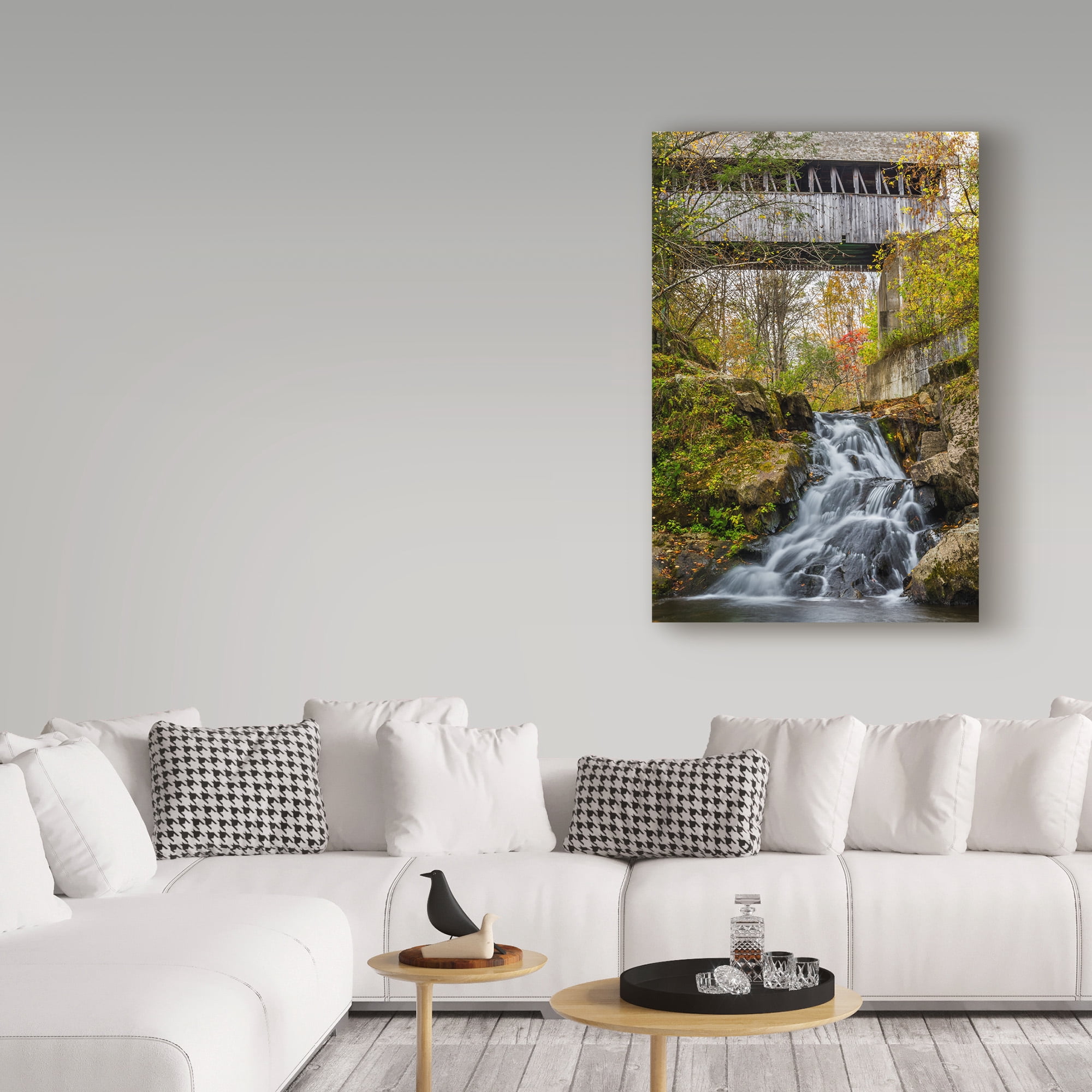 Trademark Fine Art 'Mill Bridge Waterfall' Canvas Art by Brenda Petrella Photography Llc