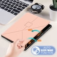 thumbnail image 5 of Allytech Galaxy Tab S8 Ultra Case 14.6-inch SM-X900 X906,Ultra Slim Flip Folding Stand Auto Sleep Wake Smart Cover Shockproof Durable PU Leather Case for Samsung Galaxy Tab S8 Ultra 14.6" - Rosegold, 5 of 9