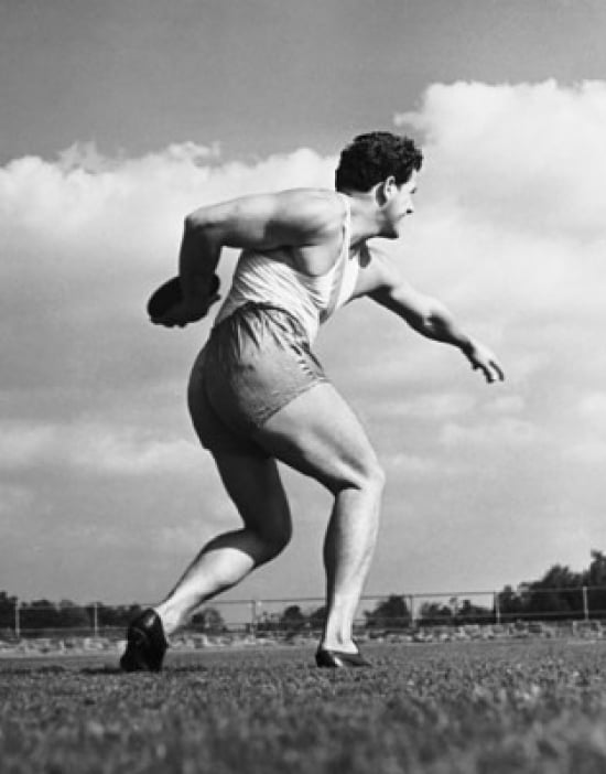 Male Athlete Throwi