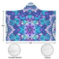thumbnail image 3 of Wearable Blanket,Purple Ethnic Mandala Pattern Hooded Wearable Flannel Blanket for Adults & Teens,Winter Poncho Shawl Wrap Cape Cozy Anti-Pill,60"x80", 3 of 5