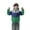 Green, variant on WOYY Winter Boys Girls Lightweight Down Coat Kids Color Block Puffer Jacket, Sizes 5-6