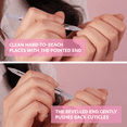 thumbnail image 3 of Czech Glass Cuticle Pusher by Bona Fide Beauty - Duel Ended Manicure Stick in Blue, 3 of 5
