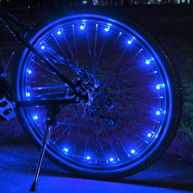 AMERTEER Spoke Light LED Bike Wheel Spoke Lights Wheel LED Bicycle Wheel Accessory Light IP65 Waterproof Bike Wheel Decorative Light Multi-Color Safety Tyre Flash Lamp Bicycle Light Strip