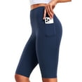 thumbnail image 2 of Cadmus Biker Yoga Shorts 12" Inseam with Pockets for Women,High Waisted Athletic Running Workout Gym Shorts, 2 of 9