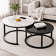thumbnail image 1 of Mesa de Centro Blanco y Negro Scandi Home, 1 of 3