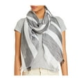 thumbnail image 1 of AQUA Foulard Chauffante Noire en Coton à Franges pour Femmes, 1 of 1