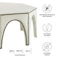 thumbnail image 6 of Modway Victory Modern Performance Velvet Ottoman in Ivory/Black, 6 of 8