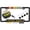 black, variant on Vietnam Veteran 3 Service Ribbons - Domed Custom-Made Personalized Narrow (Thin) Top 4 Hole Metal Car License Plate Frame with Free caps - Chrome (Quantity: 1 Frame)