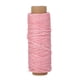 thumbnail image 1 of Cordón de algodón encerado de alta calidad para trabajos en cuero, 16 mm, 50 m de largo, color rosa, 1 of 8