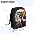thumbnail image 4 of Disketp Retro American Eagle A Mochila Unisex de Apertura Lateral Completa, Mochila para Laptop para Escuela, Trabajo y Viajes, 4 of 8
