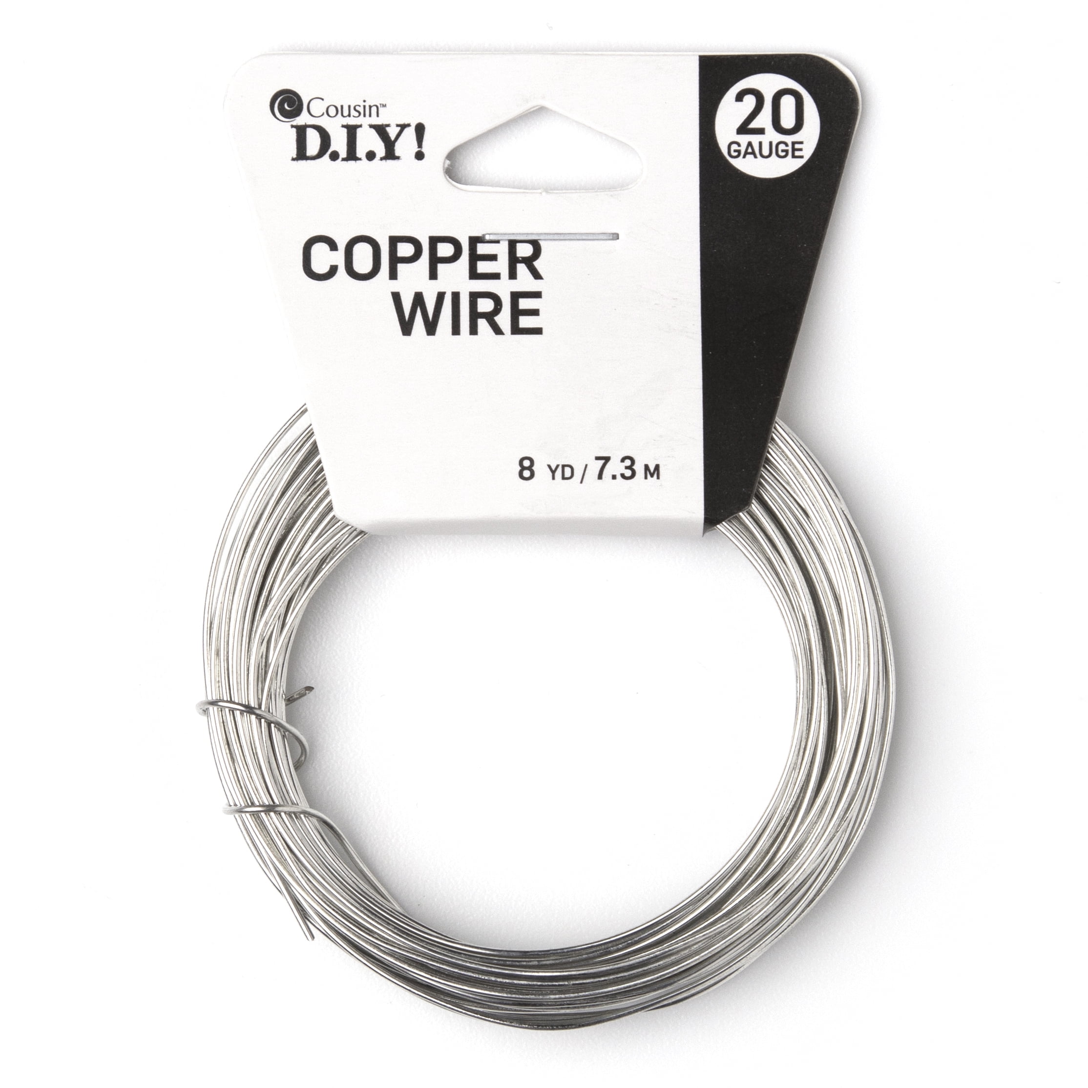 DIY 20 Gauge Copper Beading and Jewelry Wire, 24 ft. pieces, Silver Finish