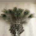 thumbnail image 3 of 10 plumas naturales de cola de pavo real, 25-30 cm, manualidades DIY, decoración para el hogar, la oficina y hoteles, regalo de buena suerte, 3 of 8