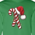thumbnail image 4 of Inktastic Red and White Candy Cane Santa Christmas Funny Xmas Lights Long Sleeve T-Shirt, 4 of 5