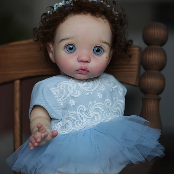 16 Inch Reborn Baby Doll, Avatar Style Baby Doll, Awake Newborn Look Toddler Doll, Soft Cloth Body Realistic Baby Doll Toy For Kids Age 3 