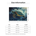 thumbnail image 2 of Salouo Surfing Turtle Print Throw Blanket Gifts for Women Men Soft Flannel Blanket for Home Living Room Decor Bedroom Blanket Gifts for Mom Dad -60"x50", 2 of 7