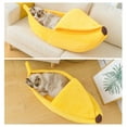 thumbnail image 4 of Divertida casa para perros y gatos con forma de plátano, acogedora cama para mascotas, bote cerrado para mascotas, cálido nido para dormir para perros, 4 of 9