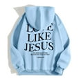 thumbnail image 5 of shqvo Jesus Loves You Hoodie Zip Up Hoodie Women Oversized Christian Sweatshirts Lightweight Long Sleeve Fleece Jacket with Pockets Preppy Clothes Sky Blue, 5 of 6