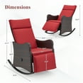 thumbnail image 3 of HOMREST Outdoor Recliner Set of 2, Wicker Reclining Patio Chair with 150°Adjustable Backrest & Extended Footrest & Removable Cushion for Garden, Burgundy, 3 of 7