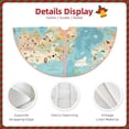 thumbnail image 3 of Sikiie World Map With Animals 1 Christmas Tree Skirt, Christmas Tree Decorations, Christmas Decor, Tree Mat Decoration(30-48IN)-36", 3 of 6