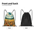 thumbnail image 4 of Bingfone Field Style Bicycle Young Sunflower Drawstrings Backpacks Bags for Men Women Gym Drawstrings Bag-Small, 4 of 8