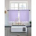 thumbnail image 2 of Buffalo Plaid Tier Curtains 36 Inch Length,Sheer Curtains for Bedroom Living Room Farmhouse Purple Checkered Vintage Rustic Short Kitchen Curtains Drapes for Small Half Window 27.5"x36" 2 Panels, 2 of 7