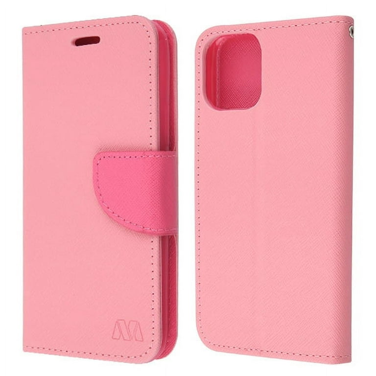 Magnetic Detachable Leather Wallet Case with RFID Blocker for Apple iPhone 11 Pro 5.8 - Nude Pink