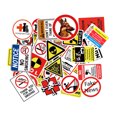 thumbnail image 1 of Pegatinas Warning Graffiti, vinilo impermeable, 50 unidades, 1 of 1