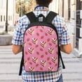 thumbnail image 6 of Goofa Strawberry Cake Pattern 17in Student Backpack - School, Travel, Work Bookbag -Laptop Backpack,Water Resistant College School Computer Bag, 6 of 6