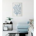 thumbnail image 5 of Kate and Laurel Sylvie Abstract Coral Ocean Blue Framed Canvas Wall Art by The Creative Bunch Studio, 23x33 White, Simple Modern Ocean Beach Wall Décor Art, 5 of 6