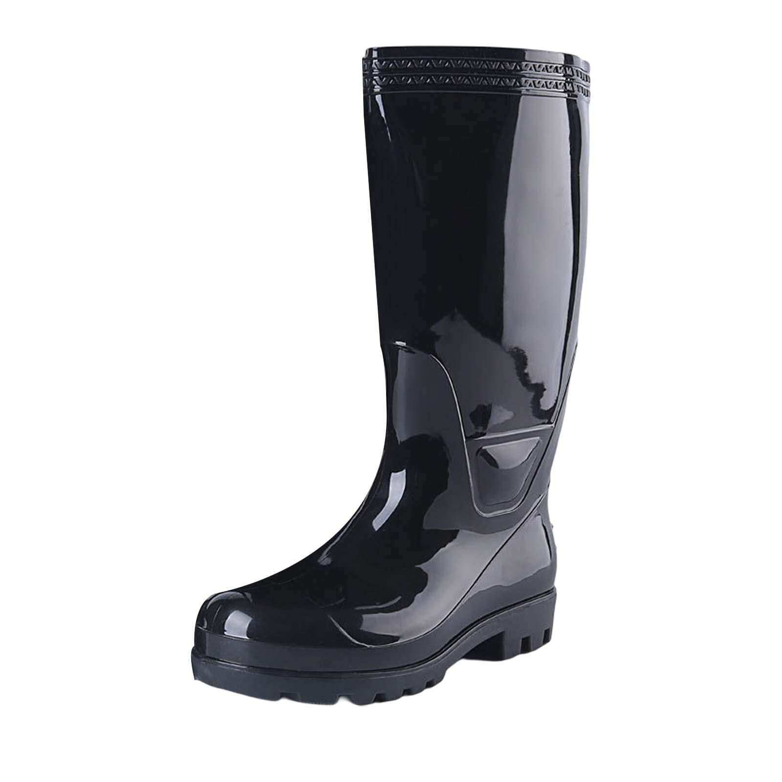 lionlar Rubber Boots for Men Waterproof Insulated Rain Boots with Steel Shank 44