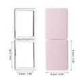 thumbnail image 2 of Unique Bargains 1 Pc Rectangle Makeup Mirror for Travel Vacation Pink PU ABS Glass, 2 of 5