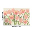thumbnail image 4 of Jiaeri Tulips Entrance Door Mat,Non Slip Flower Rug,Outdoor Water Absorbent Floor Mat,Dirt Resistant Doormat,Washable Polyester Carpet for Home Decor, 4 of 7