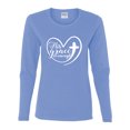 thumbnail image 2 of Wild Bobby His Grace Is Enough Heart Inspirational/Christian Women Graphic Long Sleeve Tee, Light Blue, X-Large, 2 of 5