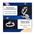 thumbnail image 4 of 2anillos De Astronauta Pareja Aleación Y 2pulseras Ajustable Plateado, 4 of 4