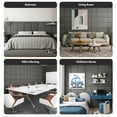 thumbnail image 6 of Johnear Peel and Stick Headboard for Queen Size Bed in Darkgray, Pack of 9 Panels for Bed Backboard, Soundproof Linen 3D Padded Wall Panels, Upholstered Wall Panel 23.6*11.8*1.9’’, 6 of 7