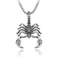 thumbnail image 2 of HOOUN Men Gold Silver Gothic Scorpion Chain Pendant Necklace Choker Retro Bikers Gift-Black, 2 of 5