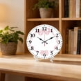 thumbnail image 3 of Hoease 12 Inch Silent Wall Clock, Watercolor Pink Bow Decorative Wall Clock, Battery Operated Non-Ticking Round Clock for Living Room Bedroom Girls Room Home Decor, 3 of 10